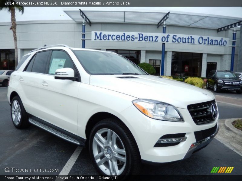 Diamond White Metallic / Almond Beige 2014 Mercedes-Benz ML 350