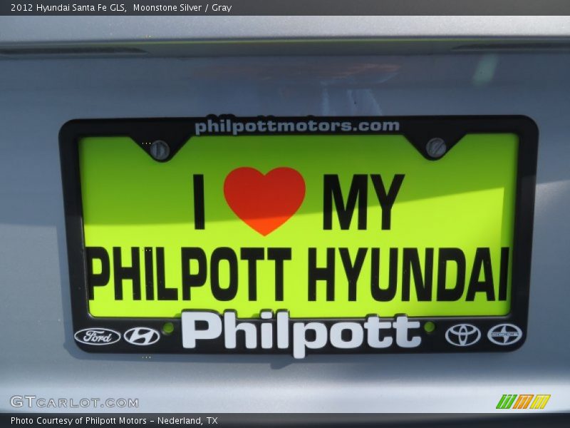 Moonstone Silver / Gray 2012 Hyundai Santa Fe GLS