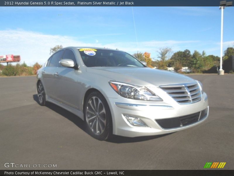 Platinum Silver Metallic / Jet Black 2012 Hyundai Genesis 5.0 R Spec Sedan