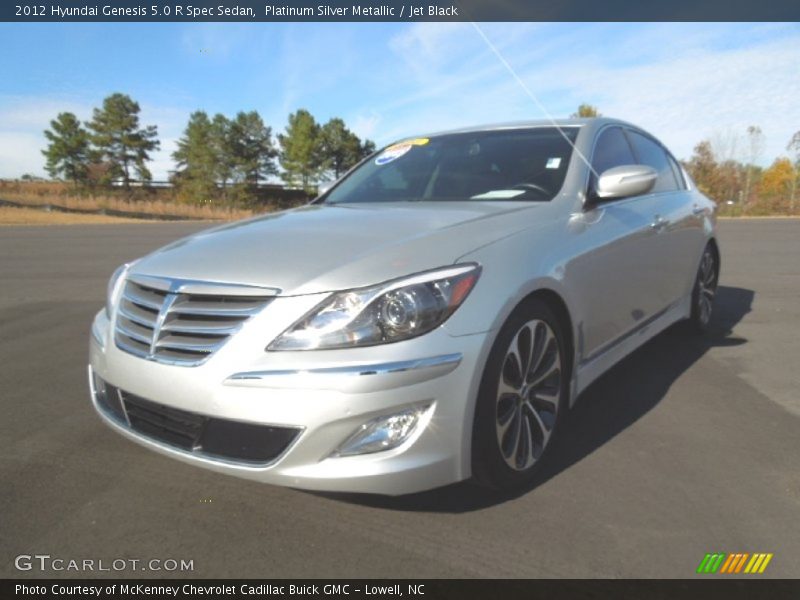 Platinum Silver Metallic / Jet Black 2012 Hyundai Genesis 5.0 R Spec Sedan