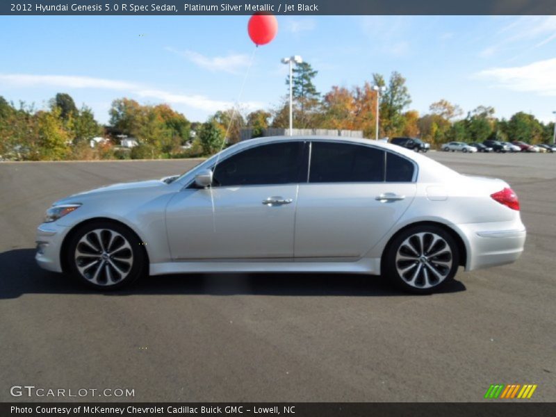 Platinum Silver Metallic / Jet Black 2012 Hyundai Genesis 5.0 R Spec Sedan