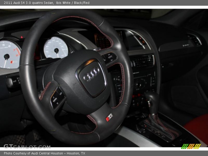 Ibis White / Black/Red 2011 Audi S4 3.0 quattro Sedan