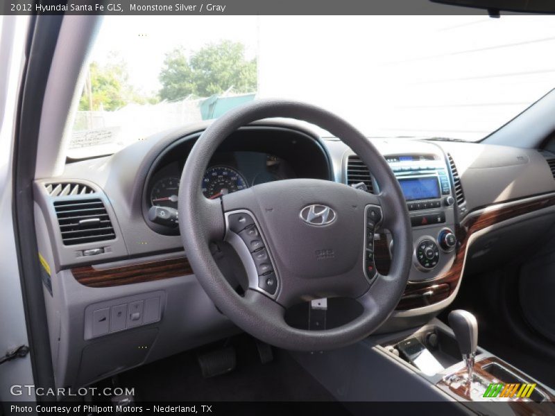 Moonstone Silver / Gray 2012 Hyundai Santa Fe GLS