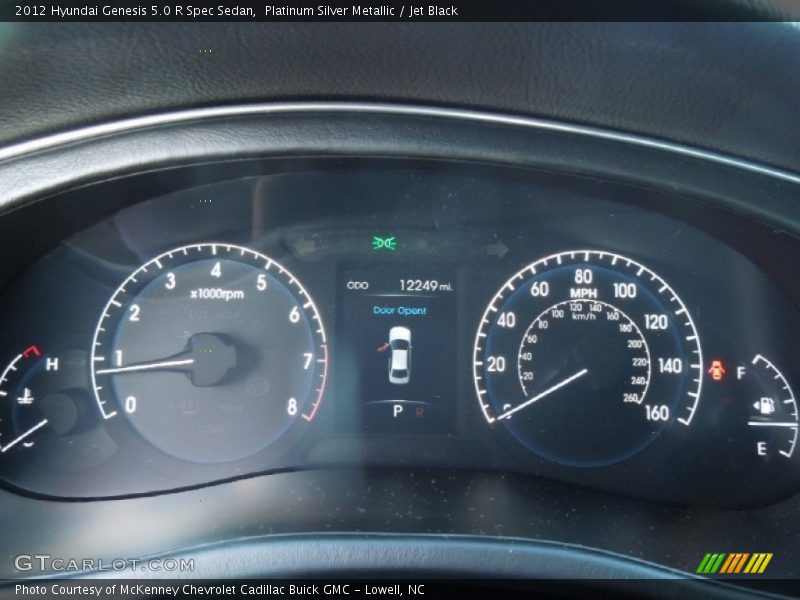 Platinum Silver Metallic / Jet Black 2012 Hyundai Genesis 5.0 R Spec Sedan