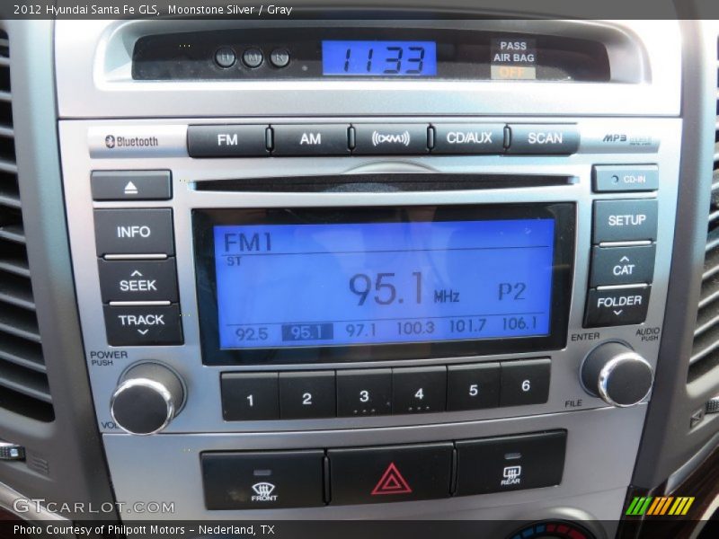 Moonstone Silver / Gray 2012 Hyundai Santa Fe GLS