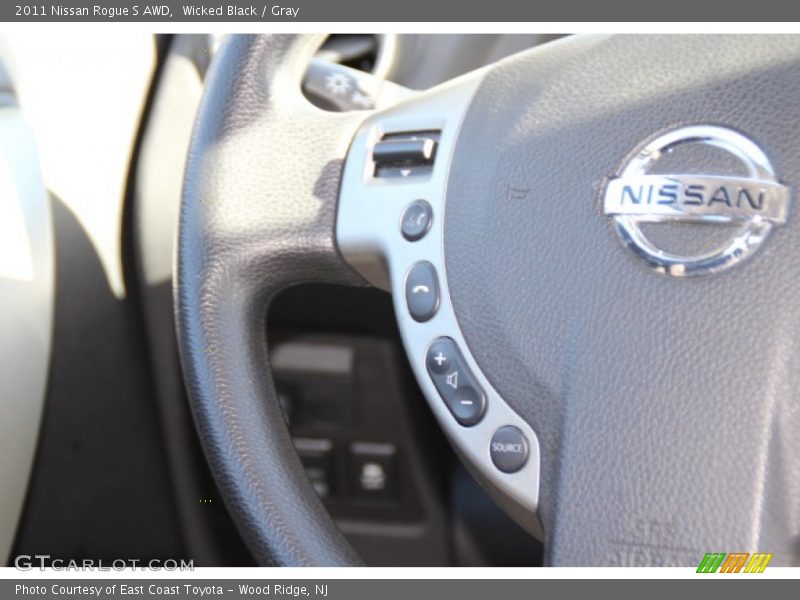 Wicked Black / Gray 2011 Nissan Rogue S AWD