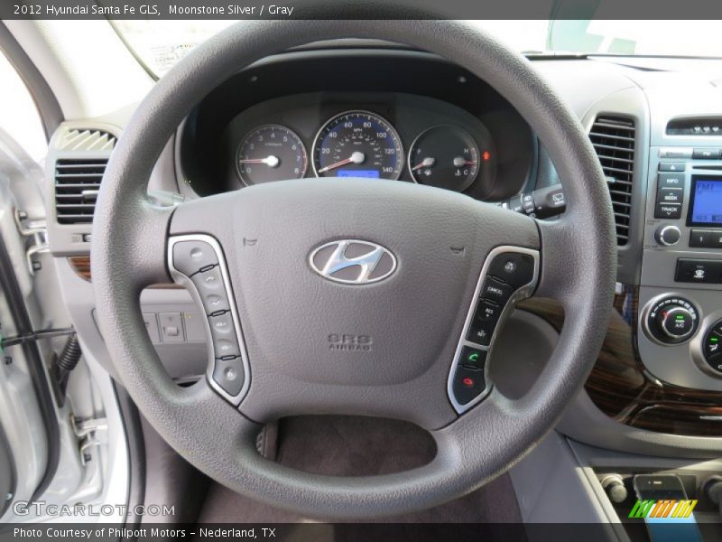 Moonstone Silver / Gray 2012 Hyundai Santa Fe GLS