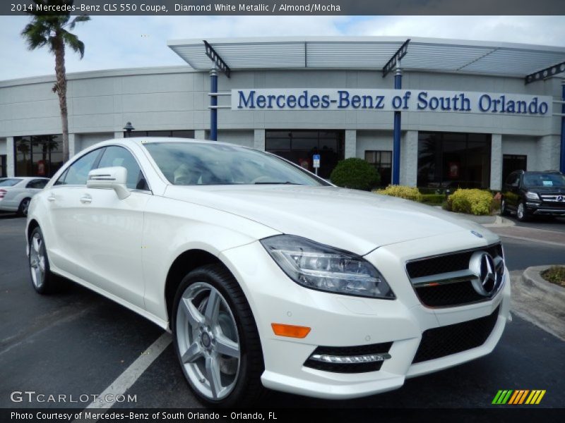 Diamond White Metallic / Almond/Mocha 2014 Mercedes-Benz CLS 550 Coupe