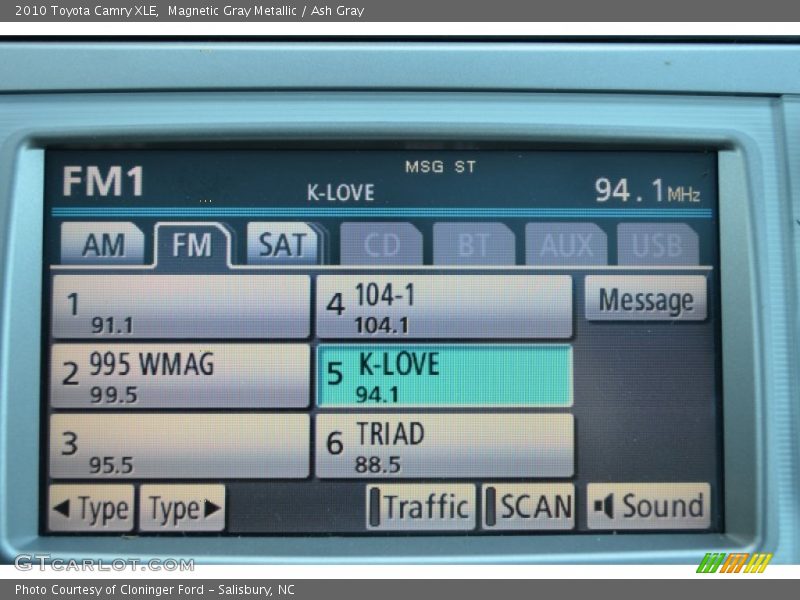 Magnetic Gray Metallic / Ash Gray 2010 Toyota Camry XLE