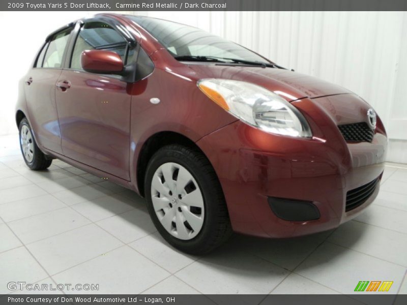 Carmine Red Metallic / Dark Charcoal 2009 Toyota Yaris 5 Door Liftback