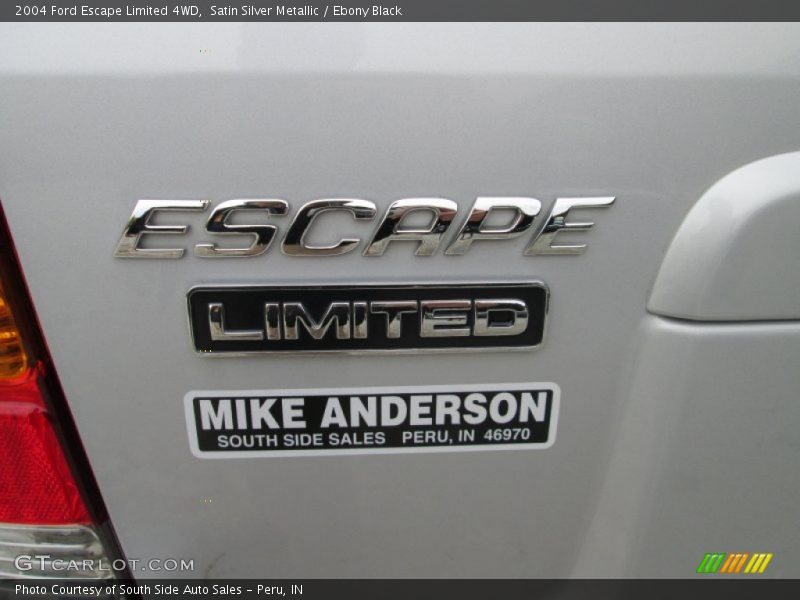 Satin Silver Metallic / Ebony Black 2004 Ford Escape Limited 4WD