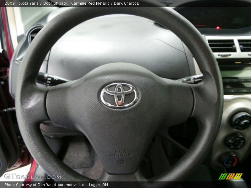 Carmine Red Metallic / Dark Charcoal 2009 Toyota Yaris 5 Door Liftback