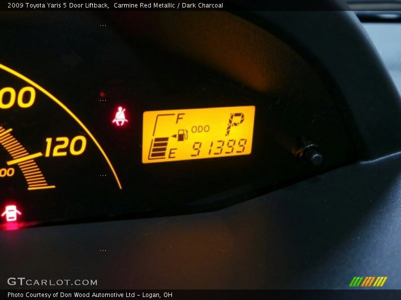 Carmine Red Metallic / Dark Charcoal 2009 Toyota Yaris 5 Door Liftback