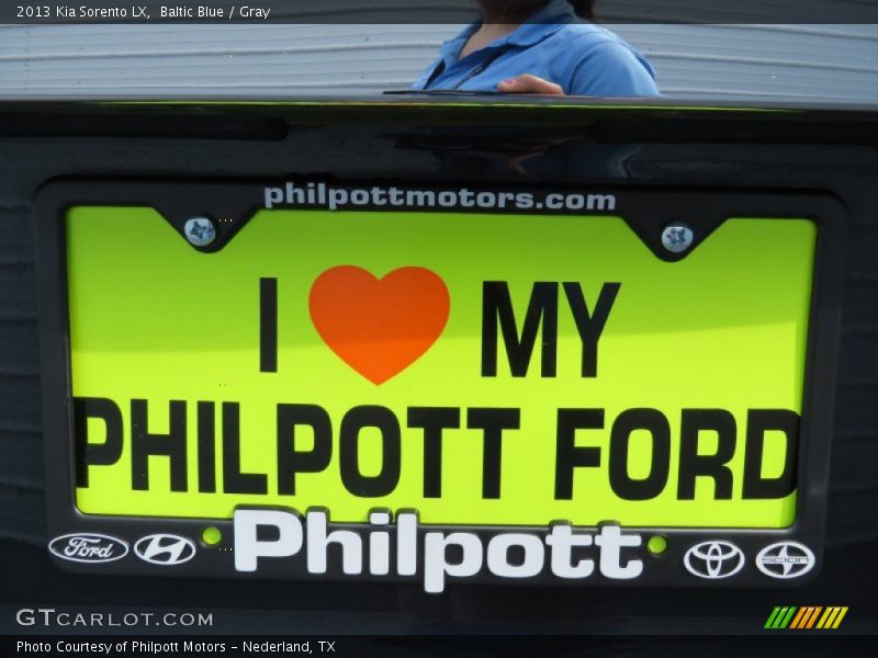 Baltic Blue / Gray 2013 Kia Sorento LX