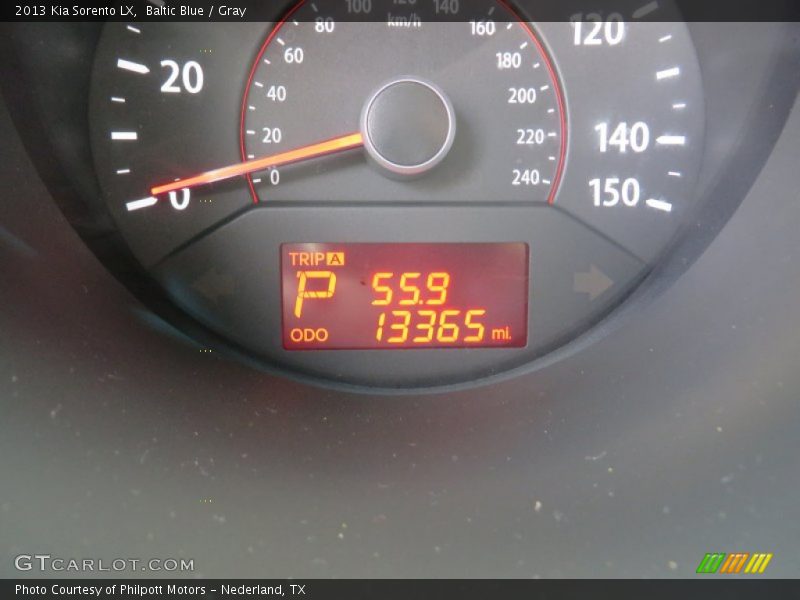 Baltic Blue / Gray 2013 Kia Sorento LX