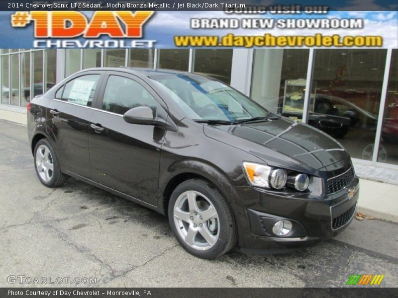 Mocha Bronze Metallic / Jet Black/Dark Titanium 2014 Chevrolet Sonic LTZ Sedan