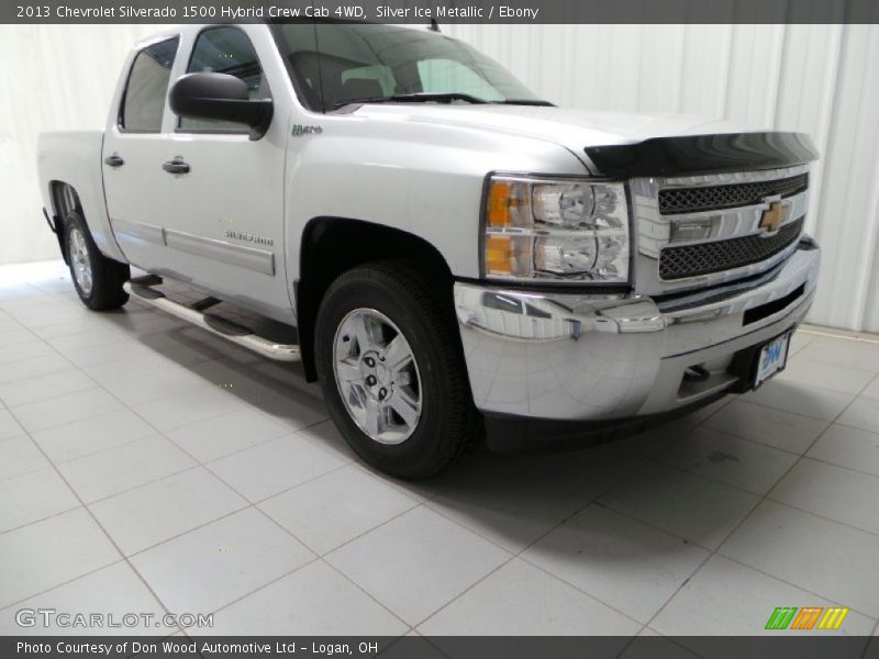 Silver Ice Metallic / Ebony 2013 Chevrolet Silverado 1500 Hybrid Crew Cab 4WD
