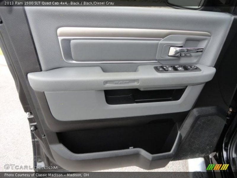Black / Black/Diesel Gray 2013 Ram 1500 SLT Quad Cab 4x4