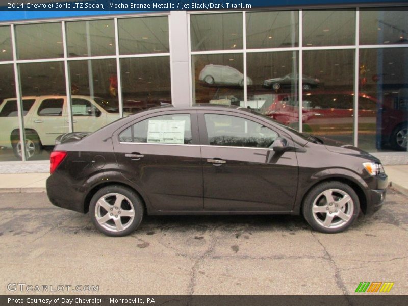 Mocha Bronze Metallic / Jet Black/Dark Titanium 2014 Chevrolet Sonic LTZ Sedan