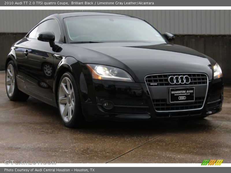 Brilliant Black / Limestone Gray Leather/Alcantara 2010 Audi TT 2.0 TFSI quattro Coupe