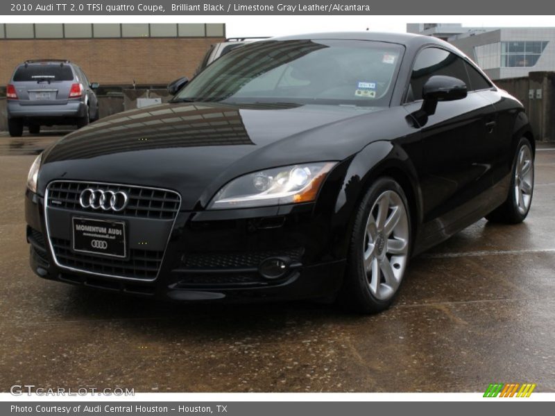Brilliant Black / Limestone Gray Leather/Alcantara 2010 Audi TT 2.0 TFSI quattro Coupe