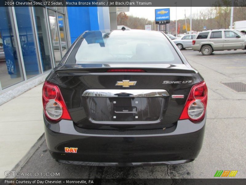 Mocha Bronze Metallic / Jet Black/Dark Titanium 2014 Chevrolet Sonic LTZ Sedan