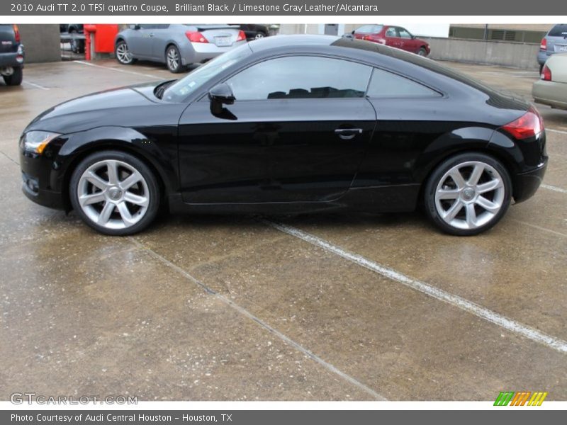 Brilliant Black / Limestone Gray Leather/Alcantara 2010 Audi TT 2.0 TFSI quattro Coupe