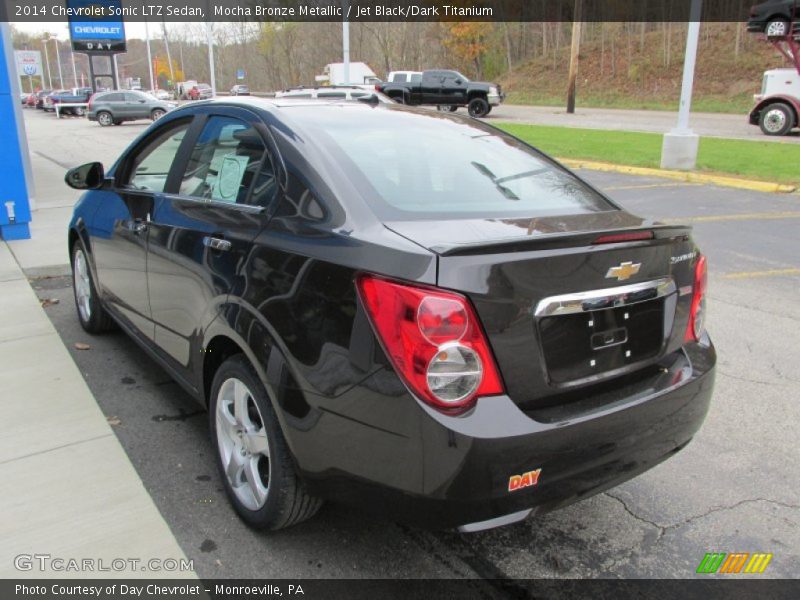 Mocha Bronze Metallic / Jet Black/Dark Titanium 2014 Chevrolet Sonic LTZ Sedan