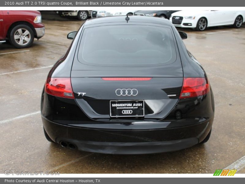 Brilliant Black / Limestone Gray Leather/Alcantara 2010 Audi TT 2.0 TFSI quattro Coupe