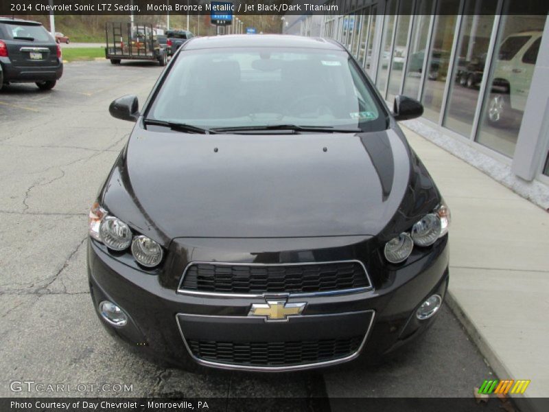 Mocha Bronze Metallic / Jet Black/Dark Titanium 2014 Chevrolet Sonic LTZ Sedan