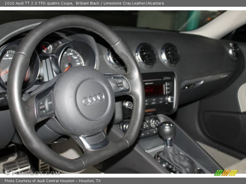 Brilliant Black / Limestone Gray Leather/Alcantara 2010 Audi TT 2.0 TFSI quattro Coupe