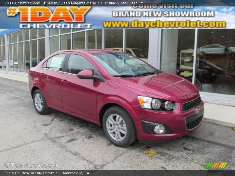 Deep Magenta Metallic / Jet Black/Dark Titanium 2014 Chevrolet Sonic LT Sedan