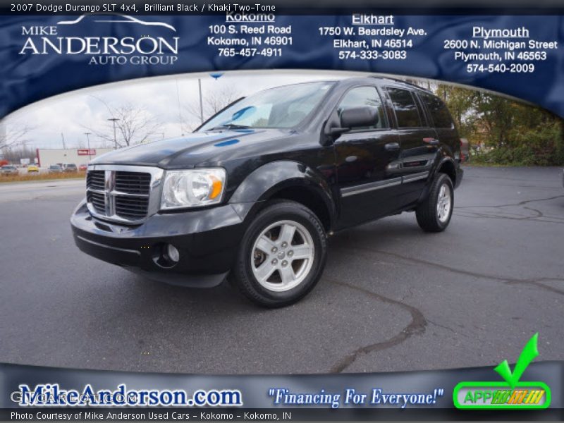 Brilliant Black / Khaki Two-Tone 2007 Dodge Durango SLT 4x4