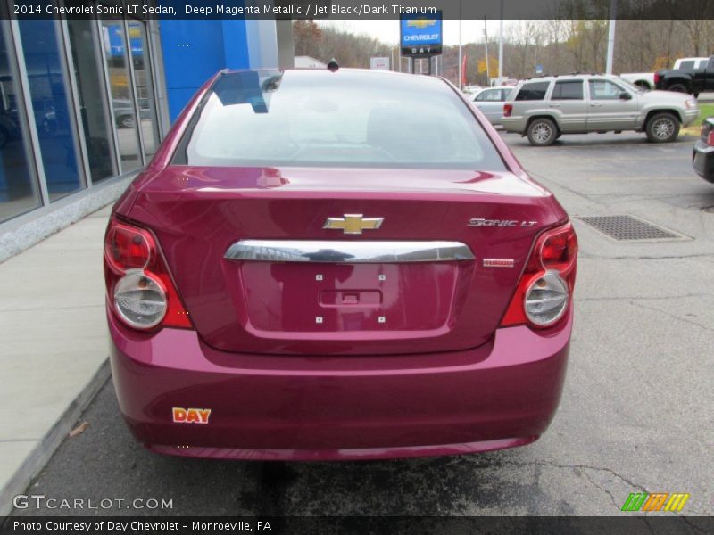 Deep Magenta Metallic / Jet Black/Dark Titanium 2014 Chevrolet Sonic LT Sedan