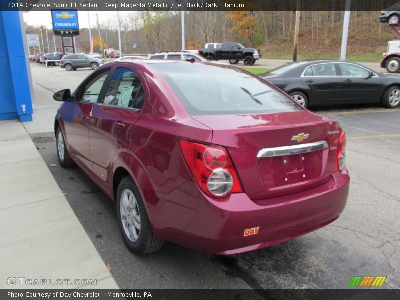 Deep Magenta Metallic / Jet Black/Dark Titanium 2014 Chevrolet Sonic LT Sedan