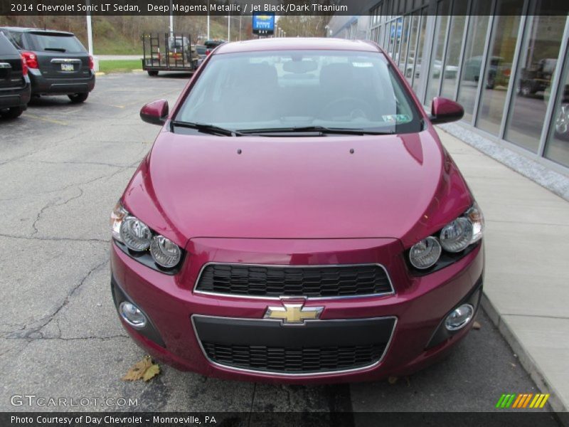 Deep Magenta Metallic / Jet Black/Dark Titanium 2014 Chevrolet Sonic LT Sedan