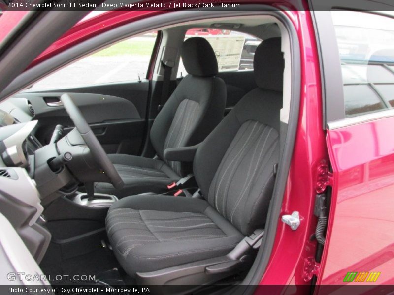 Deep Magenta Metallic / Jet Black/Dark Titanium 2014 Chevrolet Sonic LT Sedan