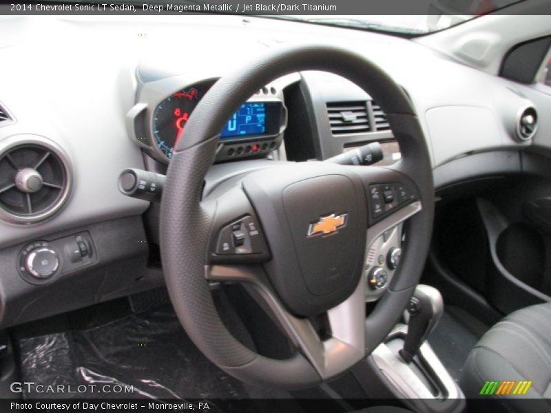 Deep Magenta Metallic / Jet Black/Dark Titanium 2014 Chevrolet Sonic LT Sedan