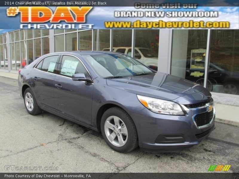 Atlantis Blue Metallic / Jet Black 2014 Chevrolet Malibu LT