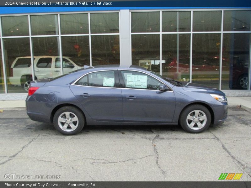Atlantis Blue Metallic / Jet Black 2014 Chevrolet Malibu LT