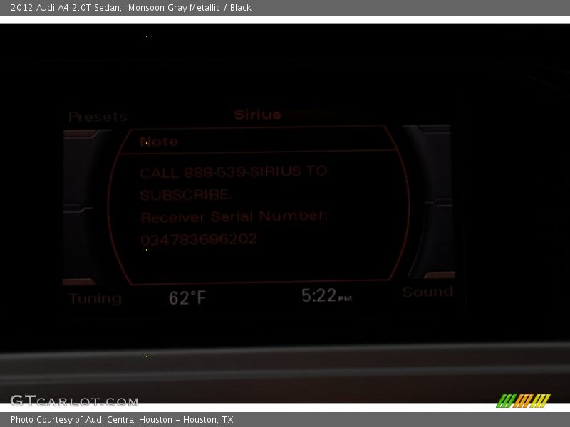 Monsoon Gray Metallic / Black 2012 Audi A4 2.0T Sedan