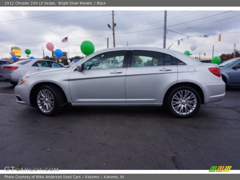 Bright Silver Metallic / Black 2012 Chrysler 200 LX Sedan