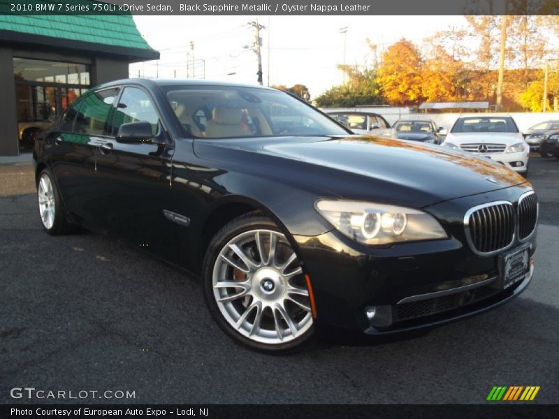 Black Sapphire Metallic / Oyster Nappa Leather 2010 BMW 7 Series 750Li xDrive Sedan