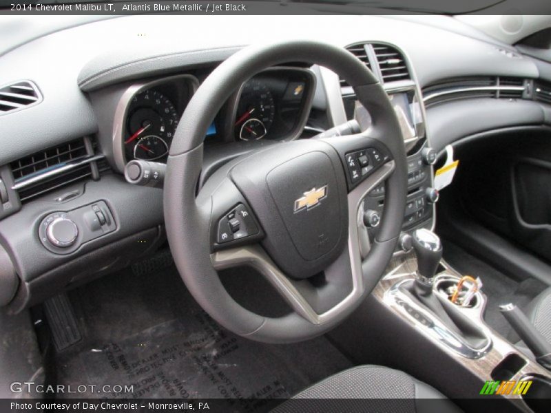Atlantis Blue Metallic / Jet Black 2014 Chevrolet Malibu LT