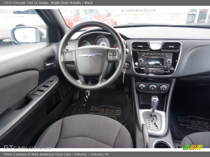 Bright Silver Metallic / Black 2012 Chrysler 200 LX Sedan