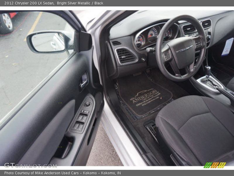 Bright Silver Metallic / Black 2012 Chrysler 200 LX Sedan