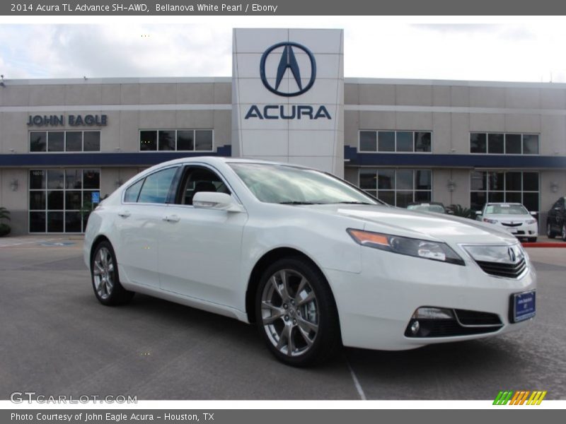 Bellanova White Pearl / Ebony 2014 Acura TL Advance SH-AWD