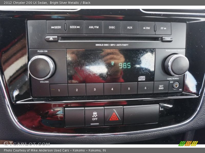 Bright Silver Metallic / Black 2012 Chrysler 200 LX Sedan