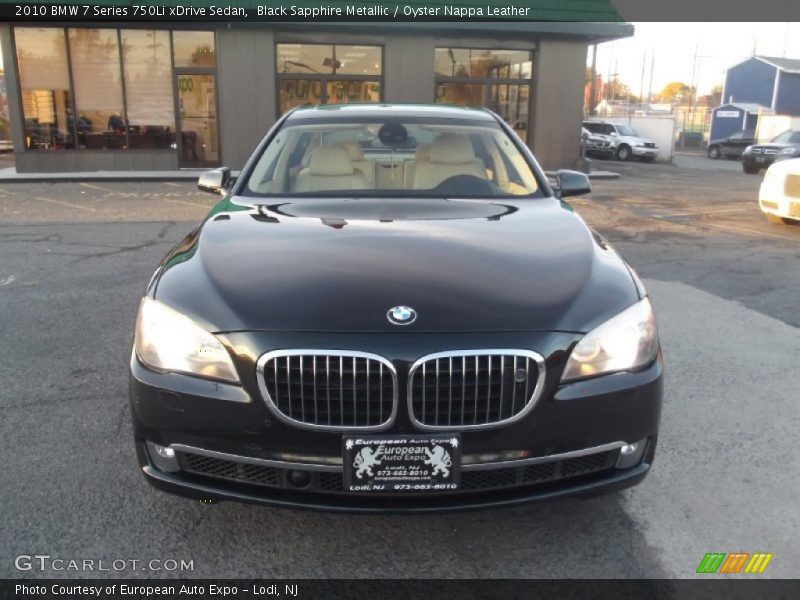 Black Sapphire Metallic / Oyster Nappa Leather 2010 BMW 7 Series 750Li xDrive Sedan