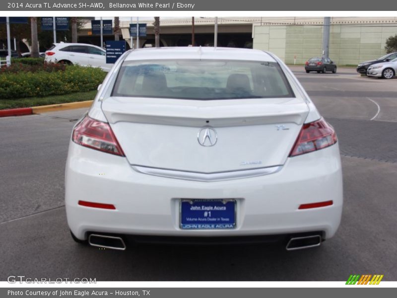 Bellanova White Pearl / Ebony 2014 Acura TL Advance SH-AWD